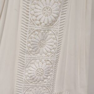 Elegant Cream Embroidered Dress